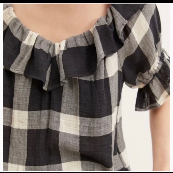 NWT Anthropologie Ruffled Boat Neck Top - Picture 3 of 11